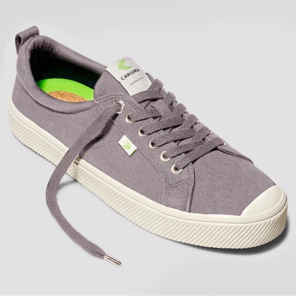 Cariuma OCA Low in Mystic Grey Canvas Sneakers Sz 8 Preppy Streetwear - Picture 15 of 15